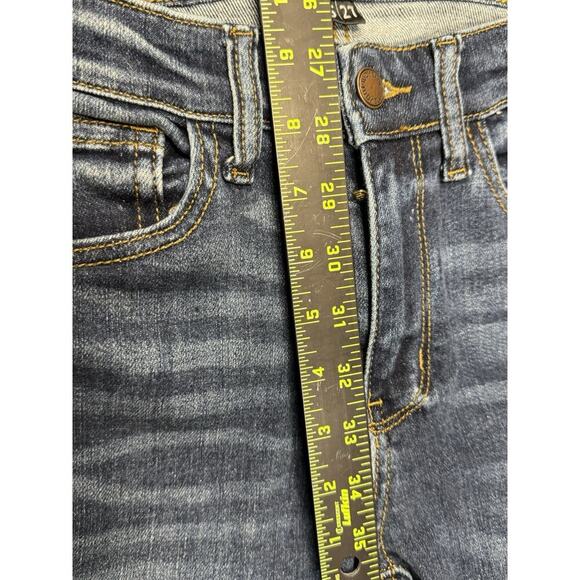 Judy Blue Jeans Womens 5 / 27 Blue Skinny Fit Button Distressed Denim Preppy - Picture 13 of 16